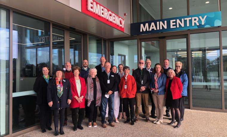 Board Chairs and Chief Executive Officers from Kooweerup Regional Health Service, Gippsland Southern Health Service, South Gippsland Hospital and Bass Coast Health toured the WHE with Board Directors and community representatives.
