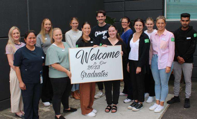 The Graduate Nurses of 2023 at Bass Coast Health are, from left, Zoe Brannaghan, Eileen Ermino, Cassy Anagnostou, Samantha King, Maddie Watt, Ella Morcom, Matt Pearce, Leah Lovett, Shawnte Smith, Zali Deenen, Amber Turner, Casey Walker and Paras Nain.