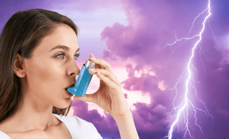 Thunderstorm asthma can be managed by monitoring weather forecasts and taking necessary precautions such as staying indoors.