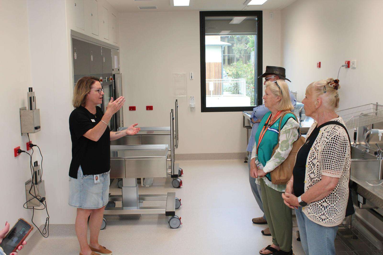BCH Executive Director Kirsten Weinzierl discusses the sterilisation of surgical instruments in the Central Sterile Supply Department.