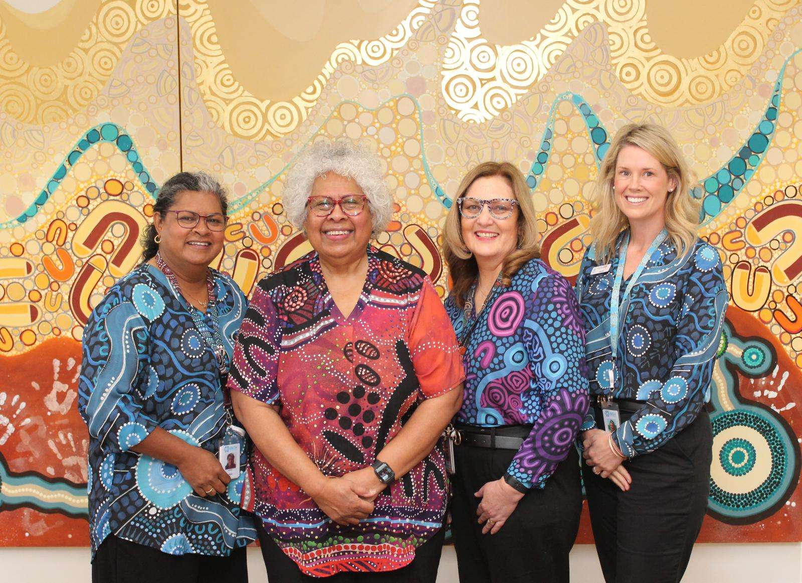 Aboriginal Health team. Sariba Bin Garape, Doseena Fergie, Darelle Van Haaster, Lauren ODwyer 