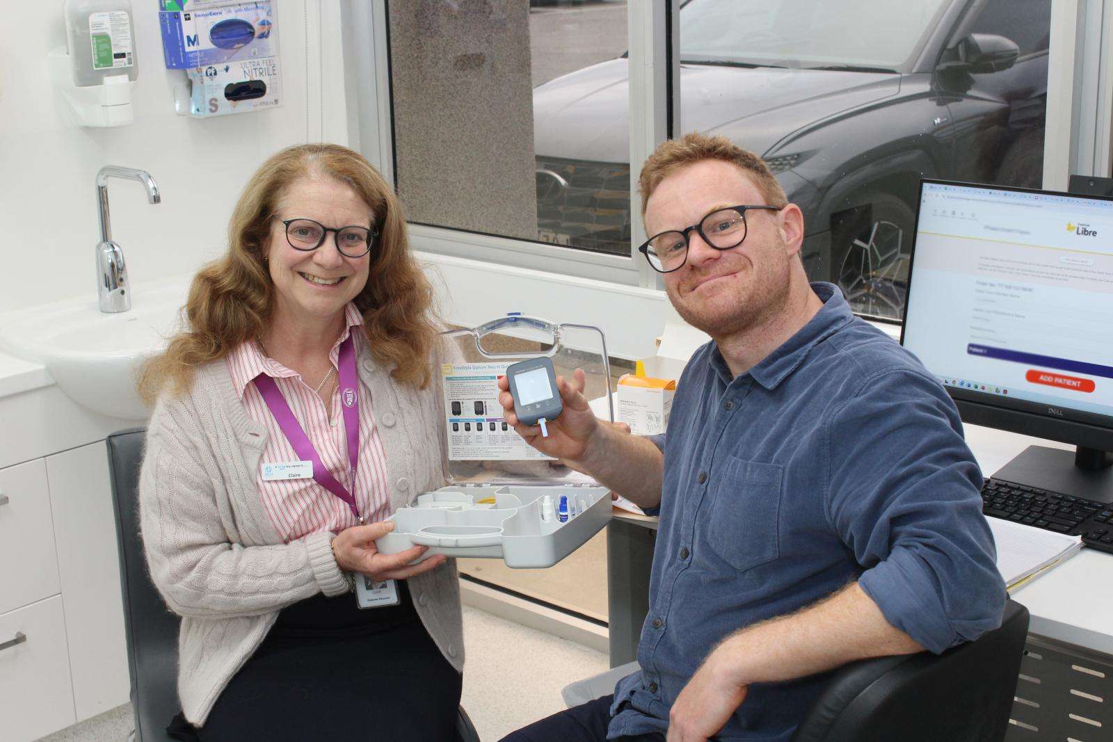 Credentialled Diabetes Educators Claire Gatto and Paris Gadsden can advise people with diabetes about the latest monitoring technology.